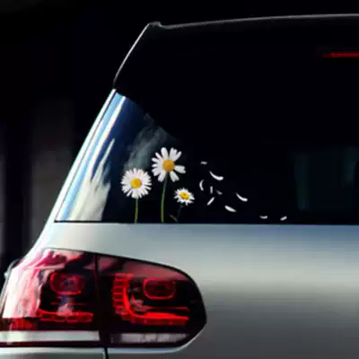 Car personality chrysanthemum car sticker power Zhilong Daisy fun decoration sticker body scratch cover car rear casual sticker