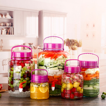 With faucet sparkling wine glass bottle with lid household pickled radish 10kg large thick sealed can pickle jar wine bottle