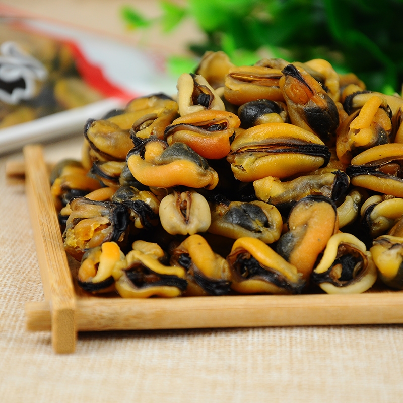 Haihong dried 500g dried mussel new haihong green shell mussel Shandong specialty shellfish seafood dried