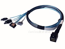 Amphenol 1 point 4 MiniSAS HD data cable SFF-8643 to SATA connection backplane hard disk forward