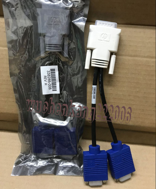 New original DMS 59-pin DVI to 2 * VGA adapter cable hp 338285-008 59-pin to VGA