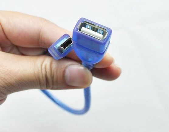 mini mini usb otg data line on-board MP3 U disc transfer line car sound T-type oral connector