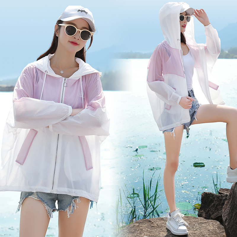 Net Red Sunscreen Clothes Woman Short anti UV breathable 2022 Summer new long sleeves light and thin jacket