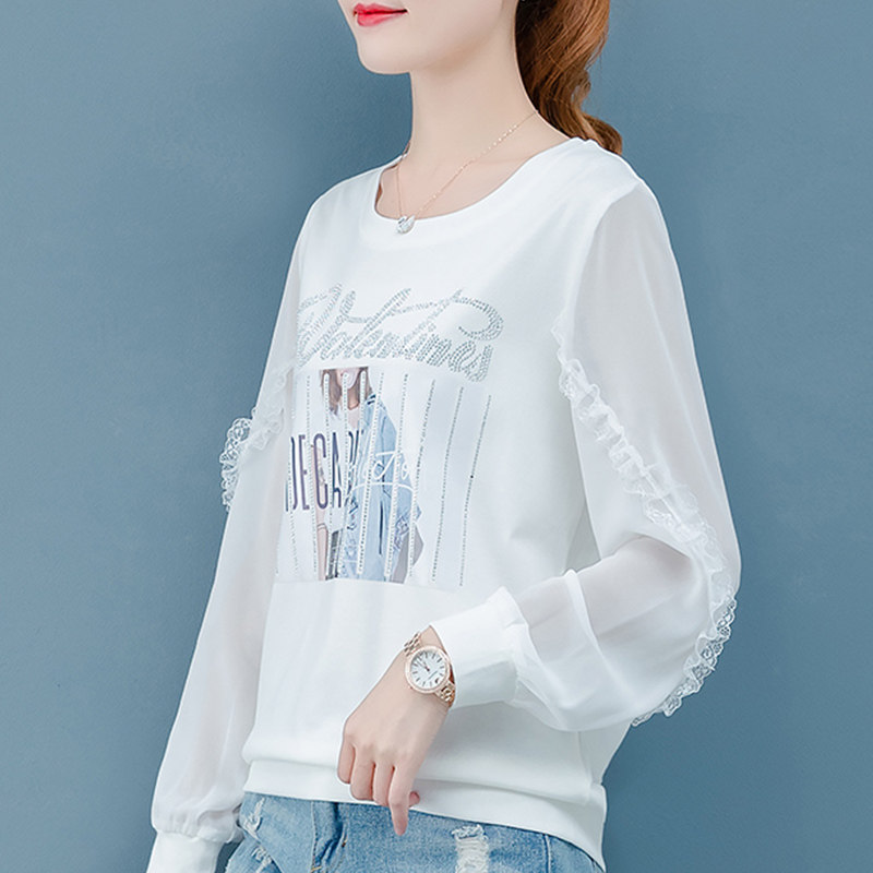 Early autumn cotton lining T-shirt women's 2021 spring and autumn new ins tide lining short long sleeve clothes