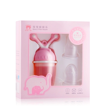 Red small elephant bites bag fruits and vegetables Grinding Tooth Stick Tool Baby Baby Eat Fruit Coter Pacifier Pacifier