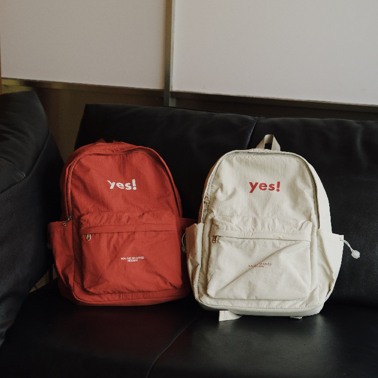 Heymen Yes! Minimalist Large-Capacity Multi-Pocket Storage Backpack for Male and Female Students, Suitable for Books and Laptops