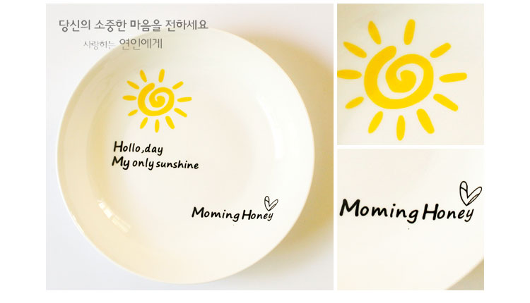 The new Korean ins web celebrity ceramic plate creative lovely pasta dish dish dish dish move household