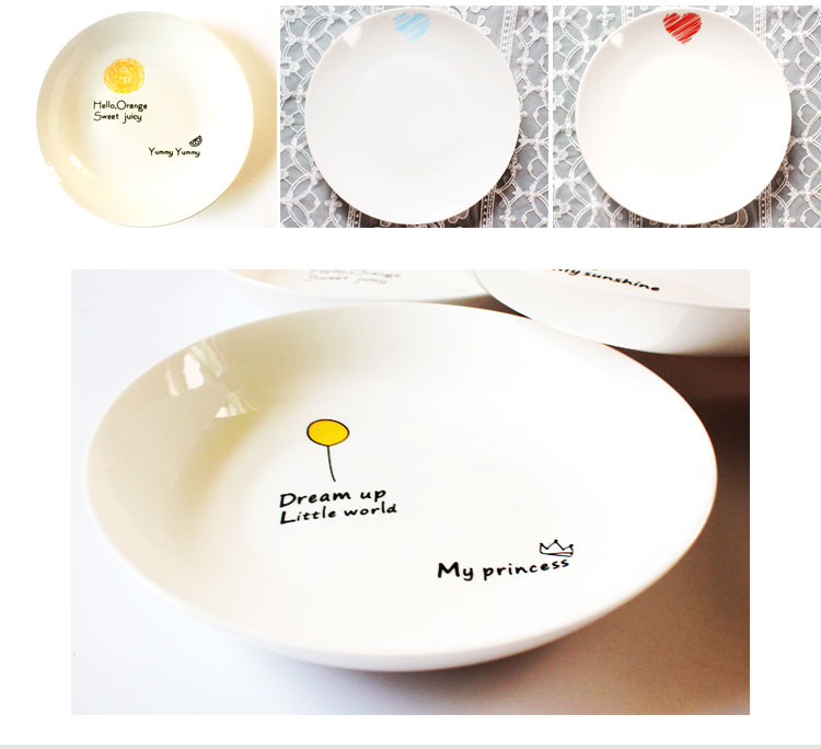 The new Korean ins web celebrity ceramic plate creative lovely pasta dish dish dish dish move household