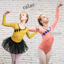 Mandance Qingniu Childrens dance dress rehearsment for young children Long sleeves Spring and autumn girl clothes Chinese ballet dresses suit
