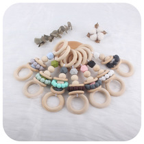 Creative new children Toy tooth rubber and wood ring baby hand grip rocking bell interactive exercise bodybuilding toy grinding tooth stick