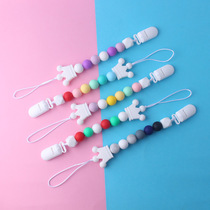 Manufacturer Direct Silicone Pacifier Chain Baby Beech Wood Silicone Tooth Rubber Grinding Tooth Toy Speed Selling Amazon New