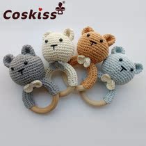 DIY ornaments Baby appeasing dental glue accessories Colour crochet Bear Baby Grinders Bracelets POP TOY
