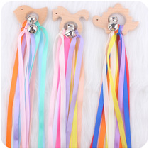 Baby Supplies Cartoon Animal Wood Ring Tooth Rubber Baby Creative Shake Bell Peppers Comfort Colored with rocking bell Toys