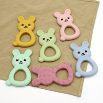 Mother and baby supplies Baby silicone Silicone Rabbit Tooth Gum Grindle children Out of teeth Toy Bite manufacturer volume of hair