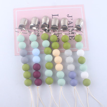 Appeasement silicone Pacifier Chain Baby Tooth Gum Nipple Clip Chain Zipped Tooth Rubber Grinders Anti Fall Chain Anti-Lose Chain New