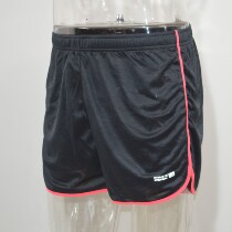 361 Degree Sponsorship Chinese Delegation National Team Black Pink Edge Womens Knitted Sports Shorts