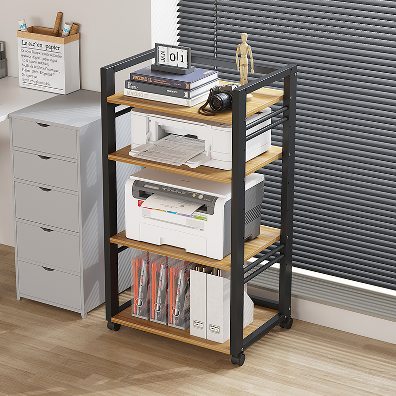 Layer Distance Adjustable Print Sheet Rack Office Object Shelf Photocopy Desk Mobile Multilayer Floor Accommodating Main Frame