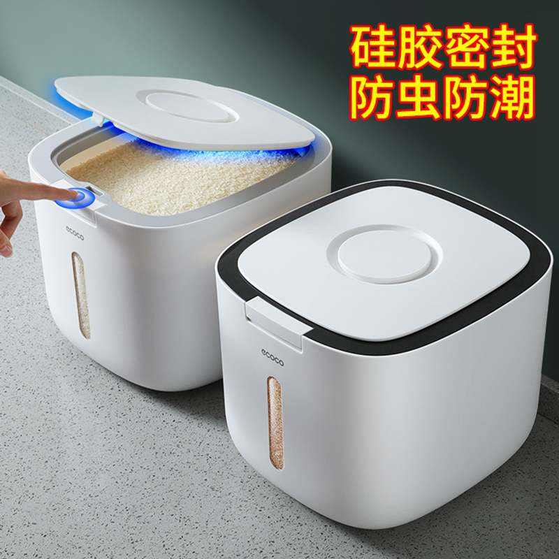 Loading Rice Barrel Anti-Insect moisture sealing for home 20 catty cylinders Bin Casket Rice Flour storage tanks containing rice storage tanks 