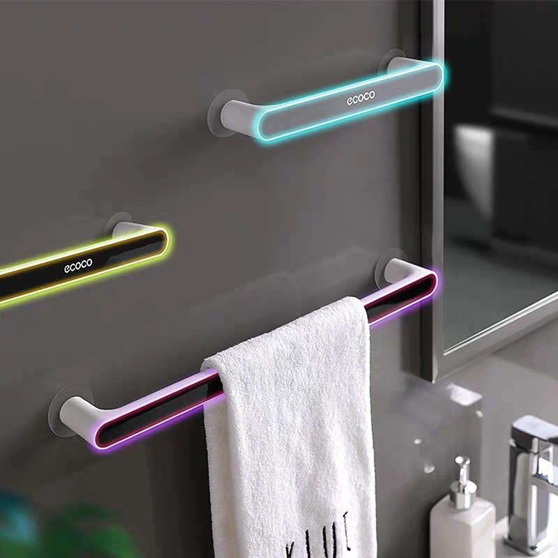 Hair Towel Rack Free Punch Makeup Room Bathroom Cupula Rack Bath Towels Shelf Nordic Minimalist Creative Single Pole Towel Rod