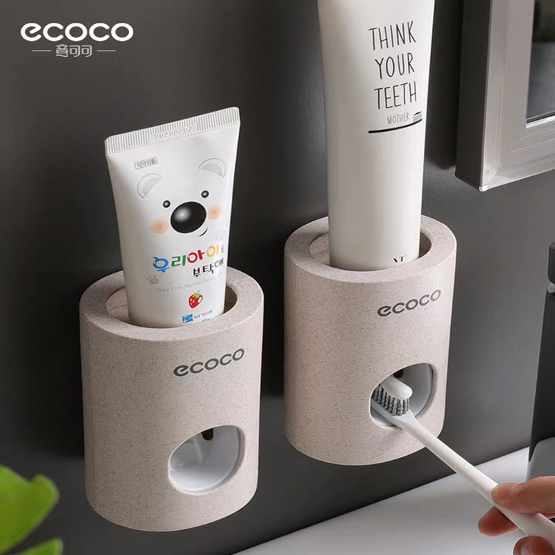 Clear Yicko Full automatic extrusion toothpaste set wall hanging toothbrush frame creative lazy toothpaste extrusion artifact