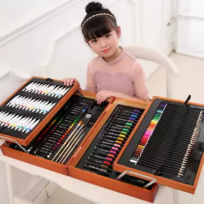 Children's watercolor pen set kindergarten drawing pen beginner students with brush 36 color baby painting color pen children hand drawn color pen multi-function painting set washable color pen