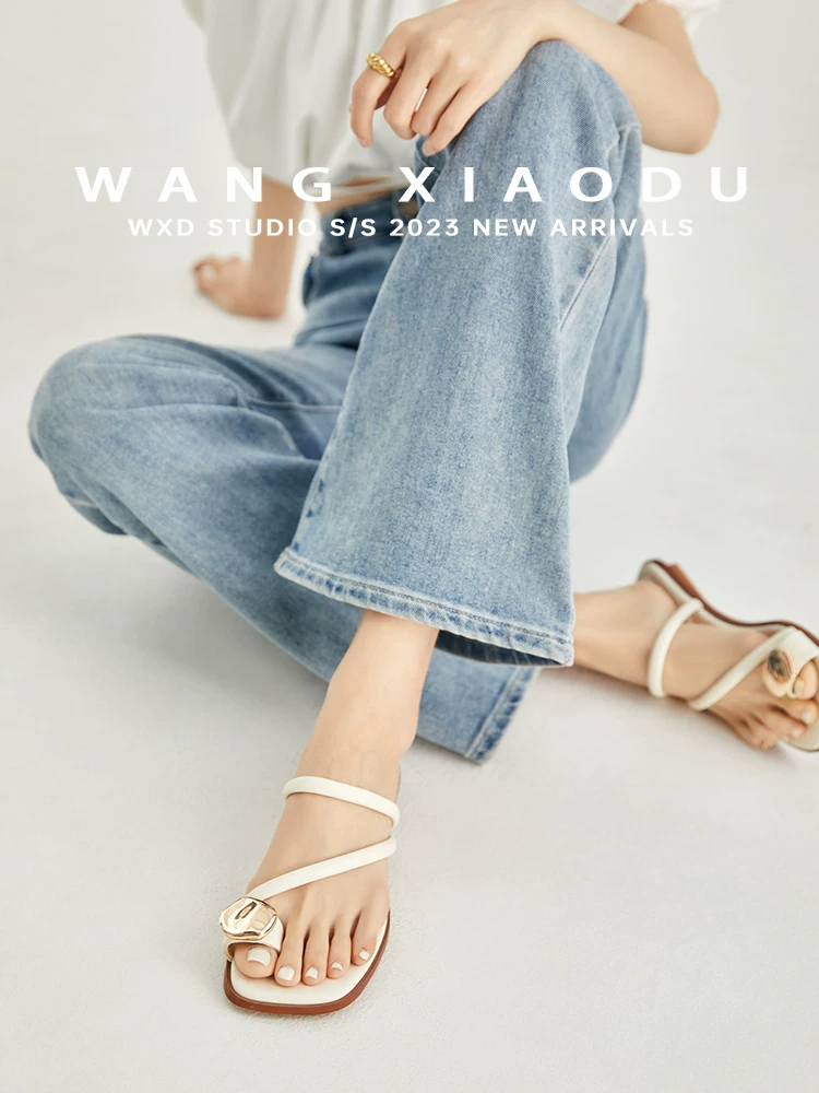 [Wang Xiaodu] Sun Goddess 〇 Summer women's outer flip-flops new fairy style flat sandals