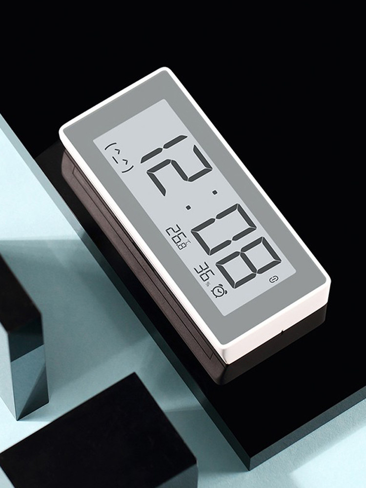 Second-By-Second Humidity Measurement Smart Clock Thermometer Hygrometer Timer Alarm Clock E-Ink Screen Calendar Humidity Monitor