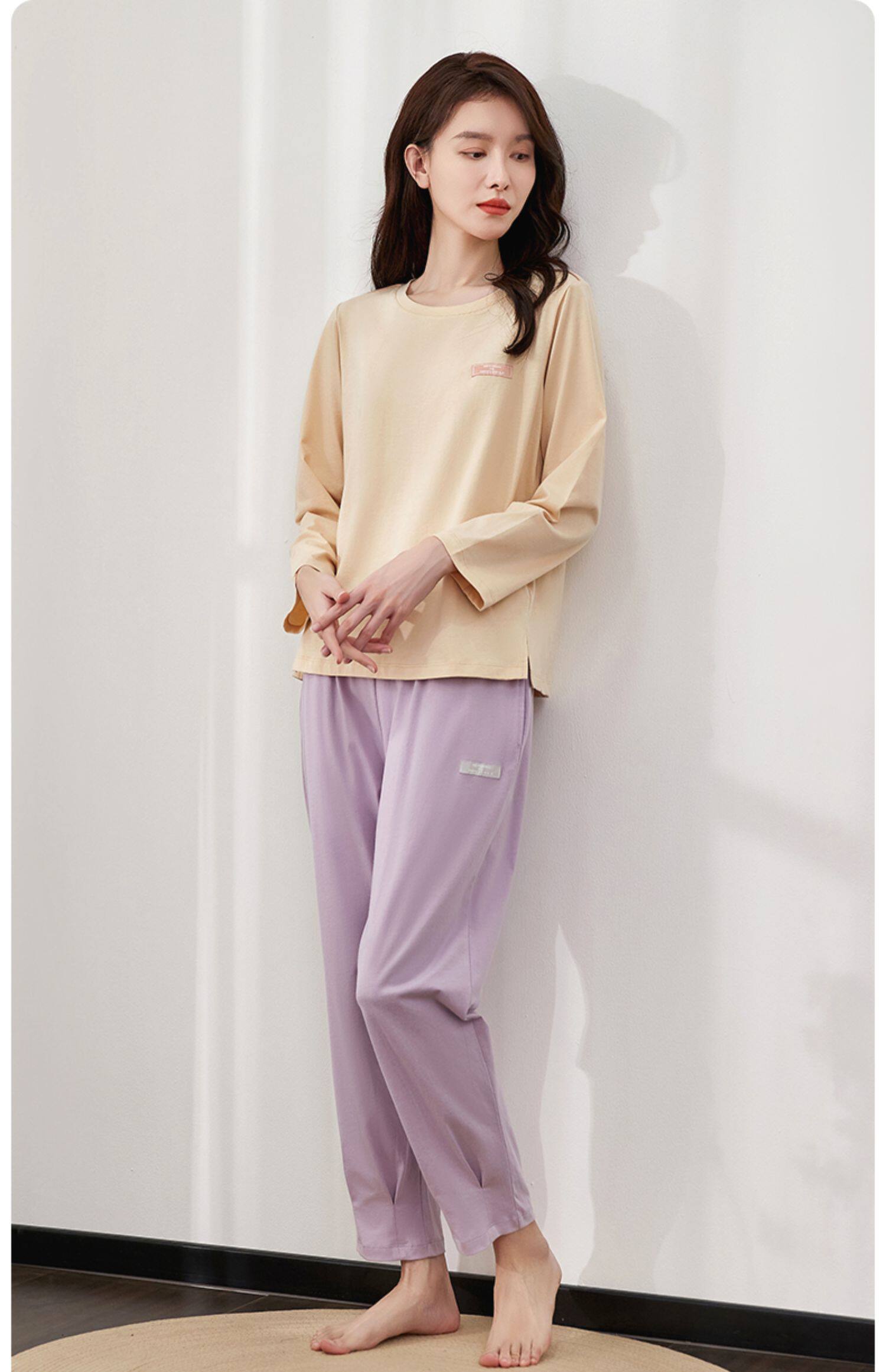 顶瓜瓜 100%冰氧棉 收褶可外穿 女式家居长裤 天猫优惠券折后￥39.6包邮（￥59.6-20）3色可选