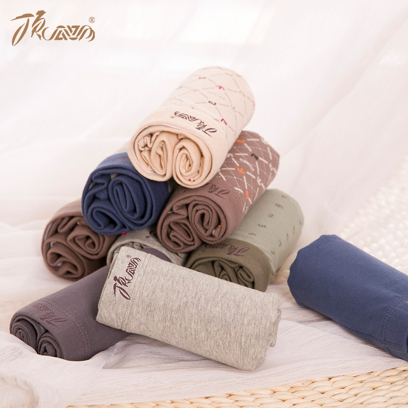 Top Melon men's underwear Cotton mid waist 3 Clothing Printed Youth Business Casual Cotton U Convex Men's Four Corner Pants Cotton