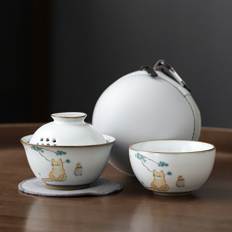 Understanding Tea Things Ceramic Ru Kiln Quick Cup One Pot One Cup Travel Portable Kung Fu Tea Set Teapot Tea Cup Tea Maker