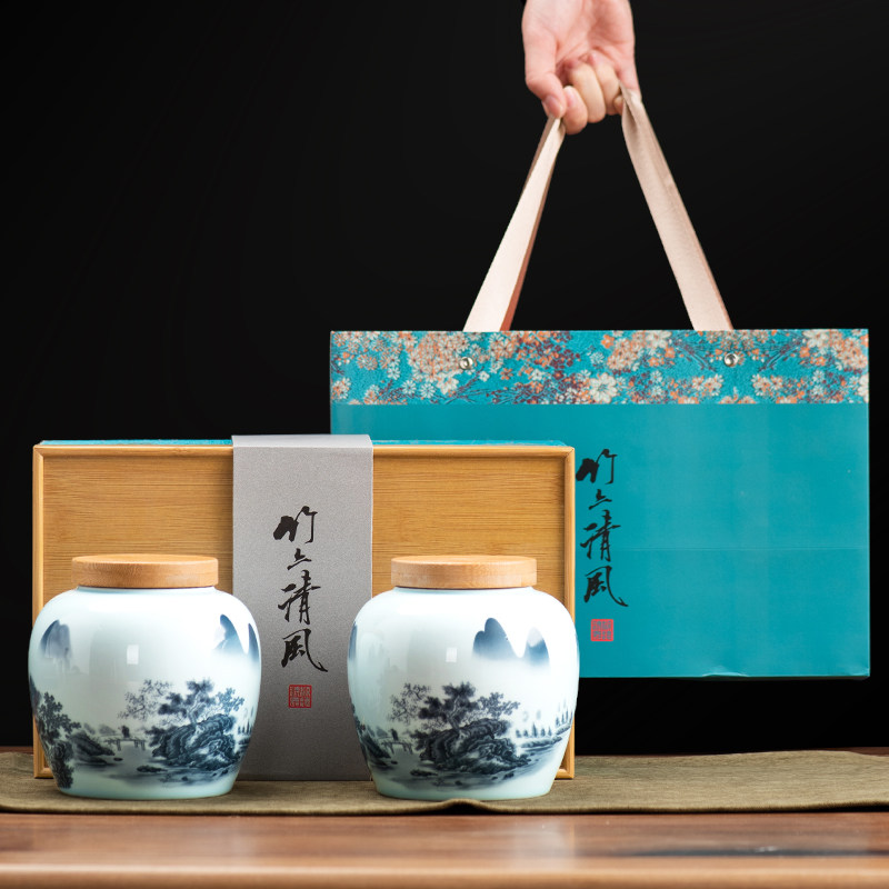 Epiphany Tea Affair Ceramics Tea Packaging Box New Black Tea Green Tea White Tea Semi-Catty Universal Tea Leaf Jars Box Dress