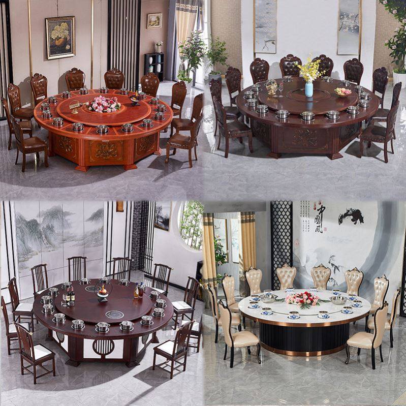 Come and customize one person one pot with induction cookbook big round table clubhouse 18 people position 20 16 people with 16-place custom solid wood