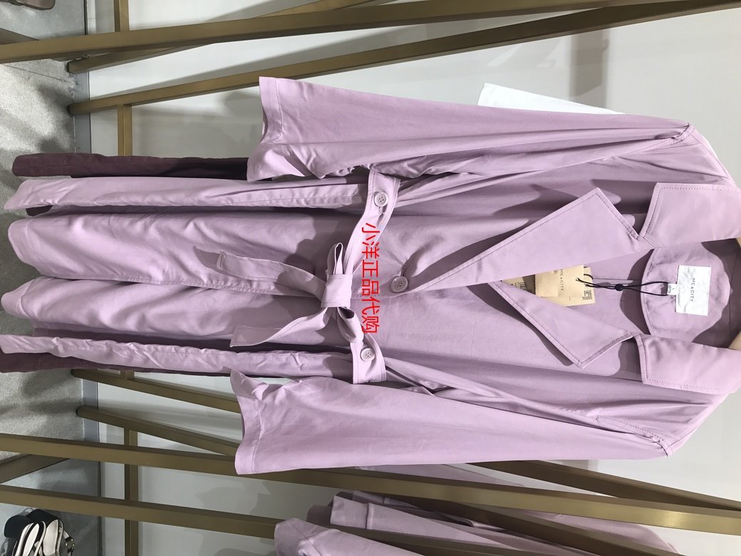 MECITY women's dress 2018 Early autumn new shuttles in the long version of the series Belts Windcoat Jacket 534702 Chanting 899