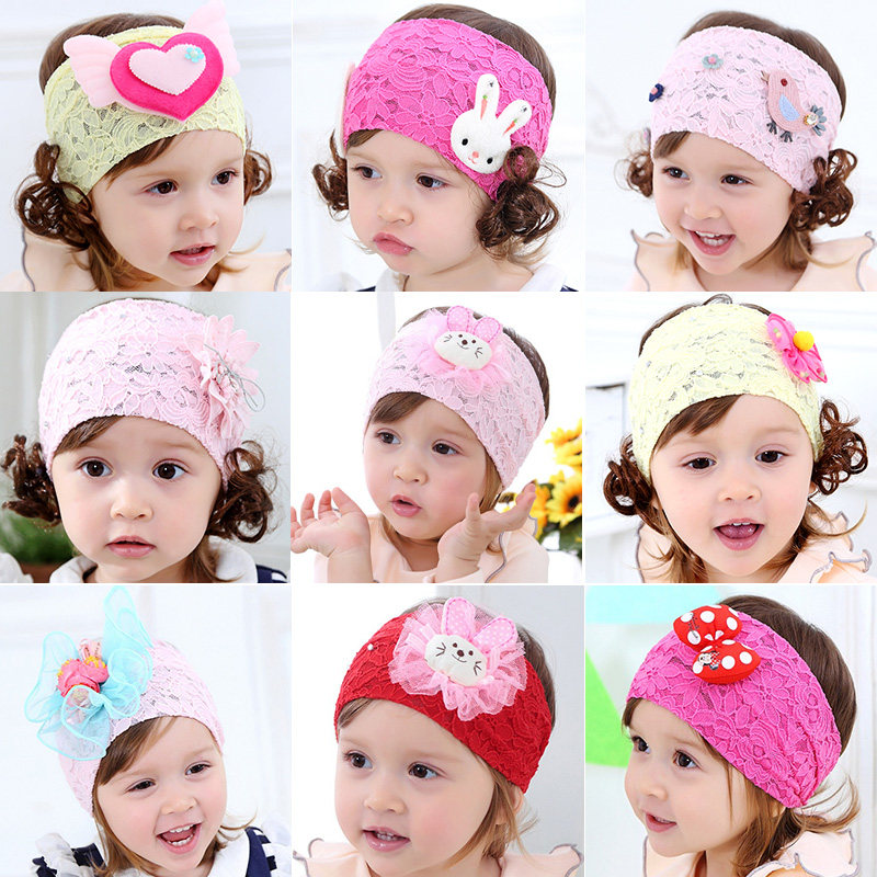Baby hat summer thin section female baby wig care fontanelle halogen door empty top cute super cute princess newborn baby