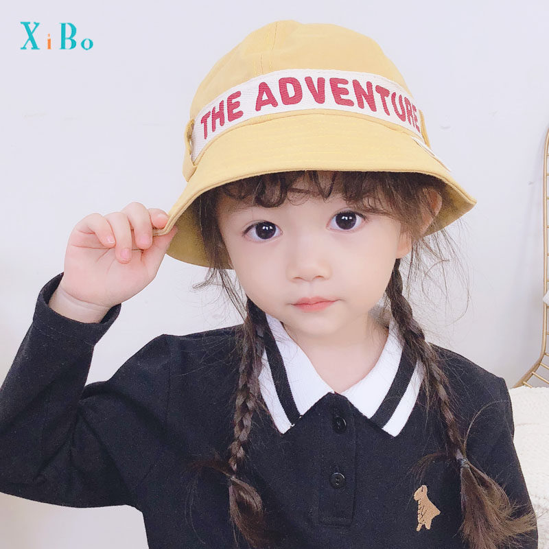 Children's fisherman hat spring and autumn thin section 1-3 years old girls fashion trendy sunshade sunscreen baby baby hat foreign style