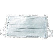Japan direct mail Japan direct purchase TRUSCO Fresh mask with activated carbon M size (1 Pk (box) =50)