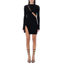 Korean direct mail THE ATTICO24SS mid-length dress for women 24P242WCA283KV001 100 BLAC