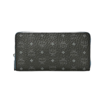 Hong Kong direct mail MCM new zipper PVC black wallet daily versatile trendy fashion MYL6AVC80BK