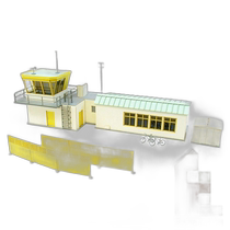 Japan Direct Mail Sankei Miniatuart Aviation Scene Series Flying Club Management Building Model