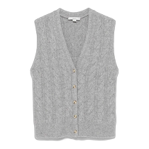 Hong Kong direct mail VINCE womens vest V067479668220 AW2024 light gray Cable But