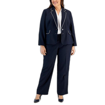 (Direct mail from the United States) Le Suit womens plus size two-button suit 100 polyester fiber soft and transparent