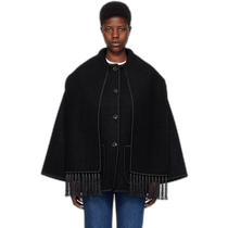 Hong Kong direct mail trendy luxury TOTEcirc ME womens black embroidered jacket 2241018 scarf