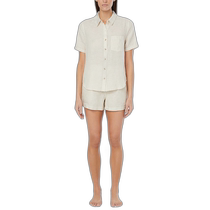 Onia Air Linen Blend Short Sleeve Shirt - White (USA Outlet) Straight Hair