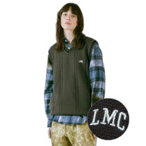Korean direct mail LMC public cotton vest CABLE ARCH KNIT VEST black 0LM23SKN108