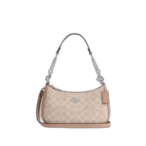 Direct mail from the United States COACH Teri shoulder bag signature canvas CV933-SVPWH Sylver Sund Ta
