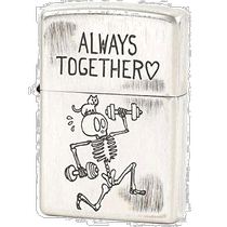 (Direct mail from Japan) ZIPPO Lighter No 200 Silver Fitness Skeleton 2UDS-ALWAYS