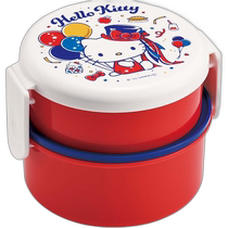 (Direct mail from Japan) Skater two-layer round lunch box 500ml Kitty ONWR1AG-A