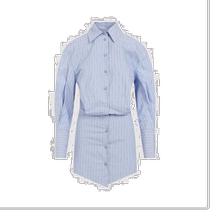 Korean direct mail THE ATTICO24SS mid-length dress for women 242WCA93C078BLUE