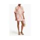 ຮ່ອງກົງ direct mail trendy luxury ZIMMERMANN ແມ່ຍິງ tassel ພິມ linen mini ເສື້ອ dress