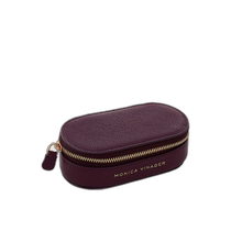 Hong Kong direct mail trendy luxury Monica Vinader womens logo embossed zippered leather jewelry box